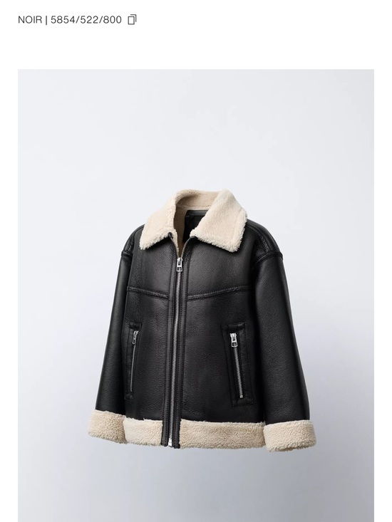 Zara Jackets & Blazers - Zara Black Jacket with Cream Shearling Lining